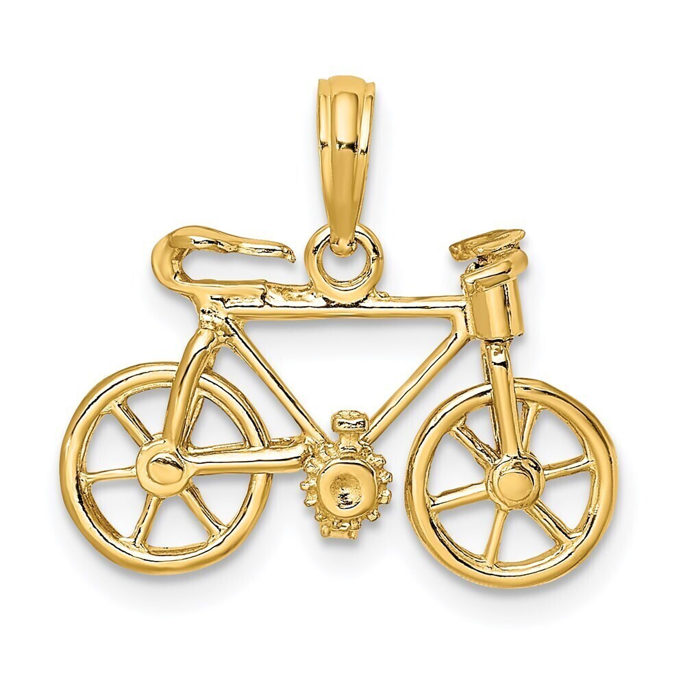 Kazi Luxury 14k 3-D Moveable Bicycle Charm